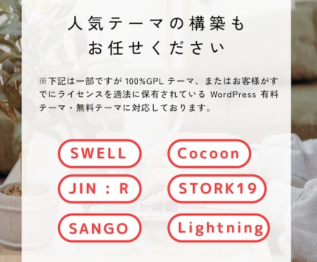 WordPressでブログ・HPを丁寧に制作します アフィリエイトブログ・コーポレートサイト・店舗サイトも！ イメージ2
