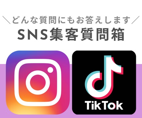 気軽！１件3000円でSNS集客の質問に回答します インスタグラム、TikTok、Twitter、LINEなど イメージ1