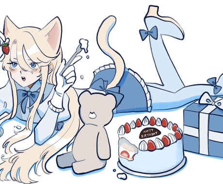 キャラクターイラストやキャラクターデザインをします かわいい･かっこいいデザインが得意です！ イメージ2