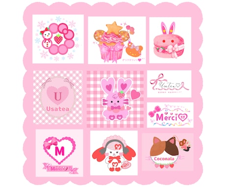 あなたのブランドの看板プリンセスになります ❥物語にふんわり寄り添うメルヘンチックなロゴデザイン♡♥︎ イメージ1