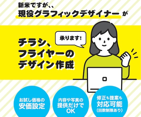 多額は出したくないけど、、頼んでみたい方承ります 内容や写真を提供するだけでOK！修正も提案もお任せください！ イメージ1