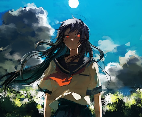 雰囲気のある一枚絵を描きます