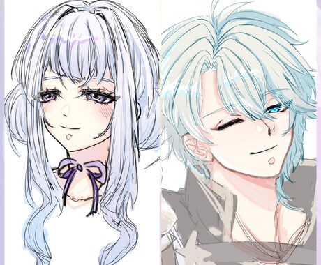 イラスト(立ち絵)描きます／ロゴネーム作ります アイコン・サムネ・SDミニキャラ・全身・夢絵・ロゴネーム イメージ2