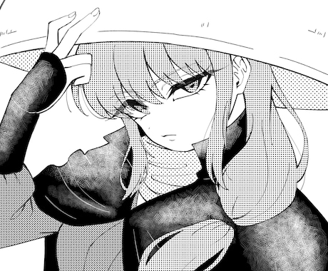 ダークでかっこいいイラスト描きます 鋭く刺すような目つきでこちらを見つめる絵描きます。 イメージ2