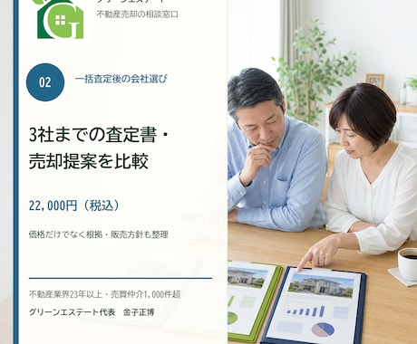 3社までの査定書と売却提案を比較します イメージ1