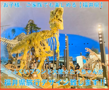 お子様 ご家族も満足‼︎福井県旅行デザインします ふくいブランド大使 たっちゃんが福井県旅行デザイン致します イメージ1