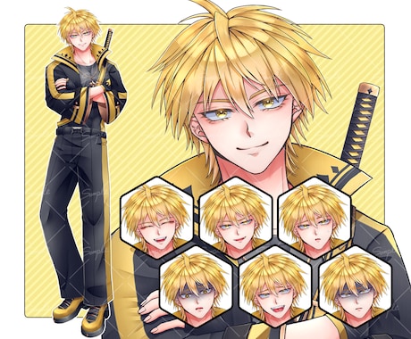 男性イラストが得意！アイコン・立ち絵など制作します 【商用利用可】SNS・配信・TRPGなど幅広く対応します イメージ2