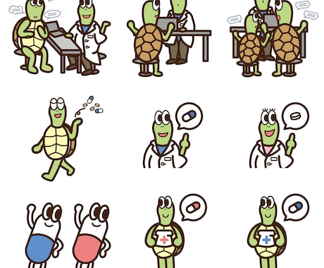 複数カット３点〜かわいいイラスト描きます チラシ、画像、動画など印象付けたい方へ イメージ2