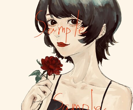 即日納品可能⭕️厚塗り風イラスト売ります 儚さを感じる女の子をアイコンにしませんか？ イメージ1