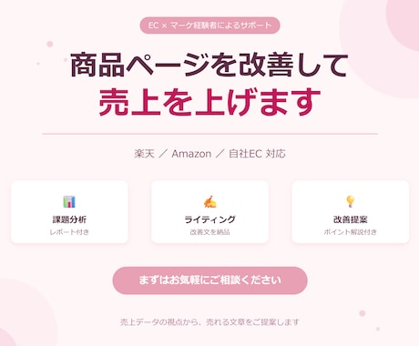 EC歴3年のデータ分析でページ改善して売上上げます イメージ1