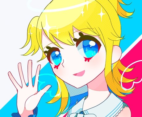 SNS用のアイコンを描きます 原色に近い色を使うので結構目立つと思います イメージ2