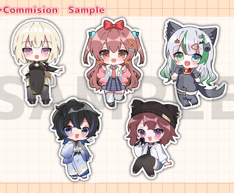 商用利用可！可愛いSDキャライラスト書きます アニメ調で可愛いキャラクターのイラスト制作 イメージ2