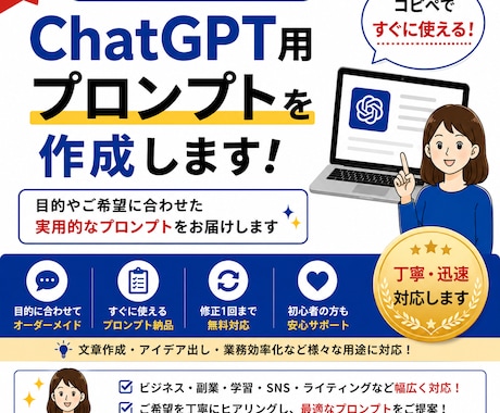 ChatGPT用プロンプトを作成します イメージ1