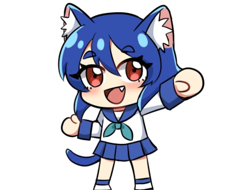 ビビットでキュートなSDイラスト描きます ビビットなアニメ塗りのSDキャライラスト描きます イメージ2
