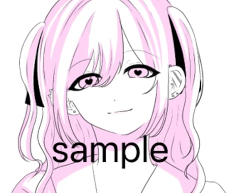 2色でシンプルな可愛いイラストを描きます サンプルのような2色でスッキリとした可愛いイラストを描きます イメージ2