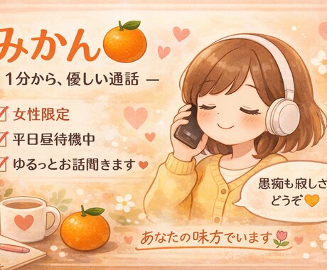 あなただけの！100%傍聴します 女性限定/友達みたいな感覚でゆるっとお話し イメージ2