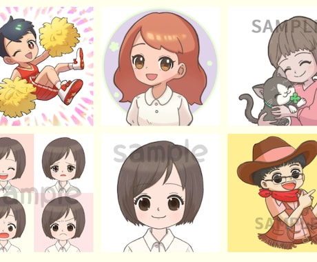男性にも女性にもおススメ！人物アイコン描きます ブログ・YouTube・SNSの顔に！立ち絵も可能です！ イメージ2