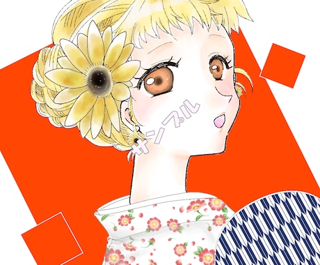 商用可◎女の子アイコン描きます SNSで使えるアイコンサイズの絵描きます イメージ2