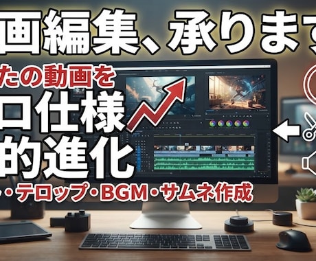 高いクォリティで縦動画・横動画の編集します イメージ1