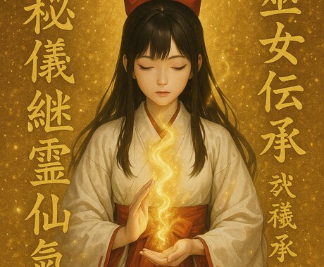 富繁栄呼び込む　巫女伝承・黄金霊仙氣秘儀伝授します 金運覚醒　黄金球体が包み金運と繁栄を高める巫女伝承の秘儀継承 イメージ1