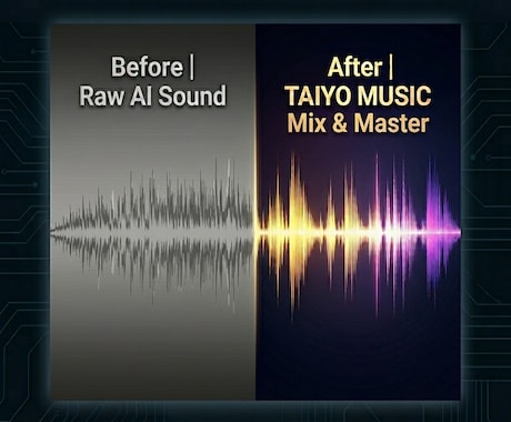 AI楽曲を商用レベルにミックス＆マスタリングします 期間限定価格◎Suno等のAI楽曲をプロがブラッシュアップ イメージ2