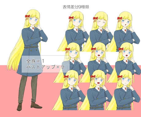 完成品の女性キャラクター立ち絵を販売します TRPGや自作ゲームなど使い方はあなた次第です！ イメージ1