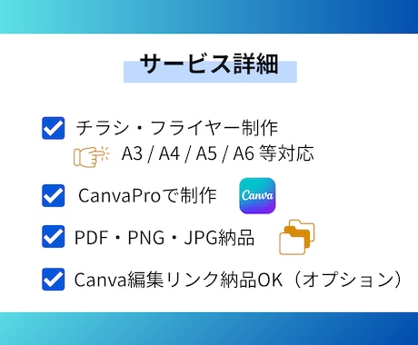 Canvaで伝わるチラシを制作します プロ目線で構成から整えてスムーズに制作 イメージ2