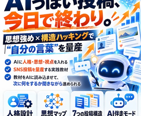 AI臭のない個性あふれるSNS投稿を量産します イメージ1