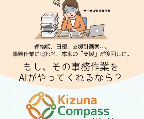 放デイ専用!ネット不要AIで事務をアシストします 機密を守るローカルAIが、連絡帳や支援計画案を作成します イメージ2
