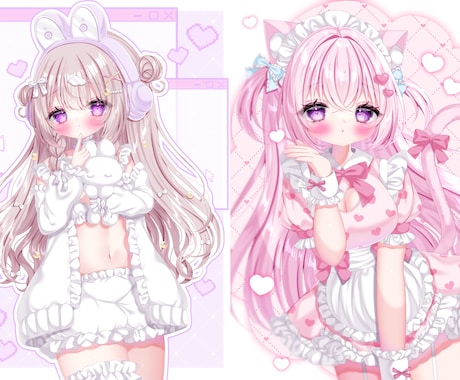 きらきらふわふわかわいいイラストをお描きします アイコンや1枚絵、MVイラストなどなんでもお描きいたします！ イメージ2