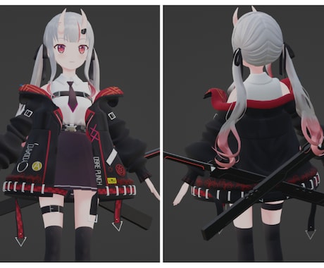 Vtuber様の3Dモデリング承ります フルスクラッチであなただけのモデルを一から制作！ イメージ2