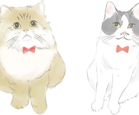 大切なペットの写真をゆるいイラストにします 一枚一枚丁寧に可愛く描きたいと思っています！ イメージ1