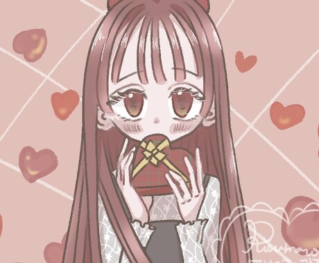ふんわり可愛い女の子のSNSアイコン描きます フリルやレースがアクセントのゆめ可愛いイラスト イメージ2