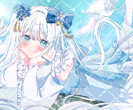 今だけ激安！？可愛い一枚絵描きます SNS映え間違い無しの透明感溢れるイラストをあなたに！ イメージ1