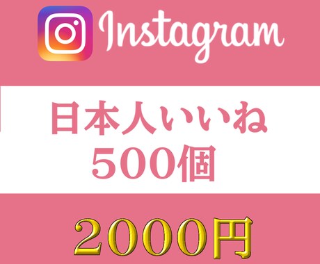 インスタグラム　日本人いいね500個増やします 超激安❗️高品質❗️30日保証❗️ イメージ1
