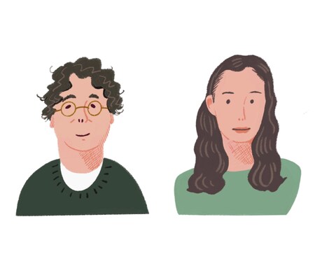 柔らかい雰囲気の似顔絵を描きます アイコンやプレゼントに | 柔らかい雰囲気の似顔絵 イメージ1