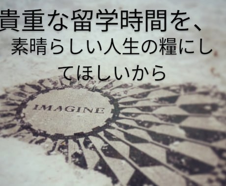 留学の計画、留学中の不安を解消します あなたの貴重な留学期間を充実したものにしてほしいから イメージ1