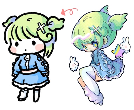 誰からも愛される優しいデフォルメイラスト制作します 格安イラスト！各種配信アプリのアバターや返礼品にも イメージ2