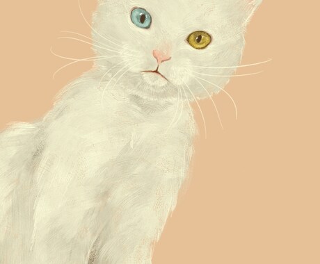 油絵のような猫ちゃんのデジタルイラストを作成します アイコンなどSNS用や印刷して観賞用に！ イメージ2