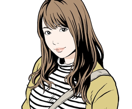 都会的レトロポップな雑誌イラスト風の似顔絵描きます ～某人気イラストレーター風のタッチで似顔絵アイコンを制作～ イメージ2