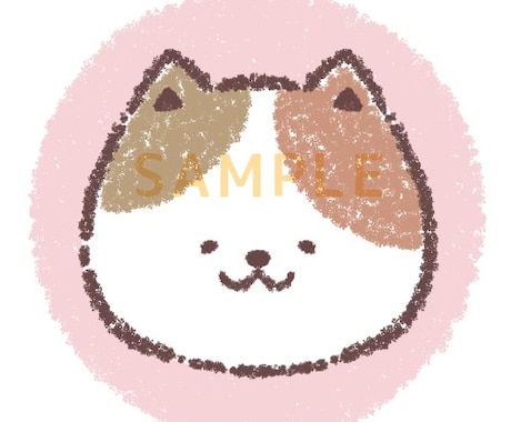 かわいい動物（顔のみ）の手描きアイコンを制作します シンプルに動物の正面顔のみ！SNSアイコンにいかがですか？ イメージ2
