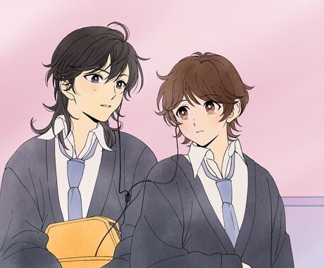 アニメ風や超美化似顔絵を作成いたします お誕生日、ご結婚などお祝いやプレゼントに！ イメージ2
