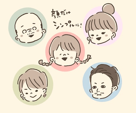ゆるっと可愛いアイコン作ります そっくりすぎないのがちょうどいい♡ゆるっと似顔絵です♩ イメージ2