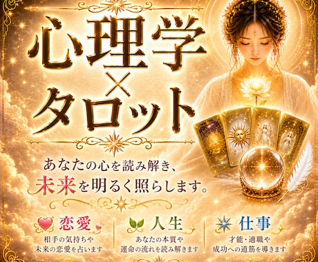 霊感霊視タロット×心理学で糸口を見つけます 心を整理し、繊細な心に寄り添う、優しい電話占い イメージ2