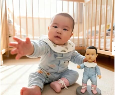 写真から作るオーダーメイド子供フィギュアます キッズの成長記念にのギフト｜赤ちゃん似顔人形｜出産祝い イメージ2