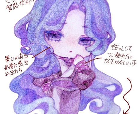 イラストに感想を書き込みます 魅力を見つけて、やさしい言葉を届けます。 イメージ2
