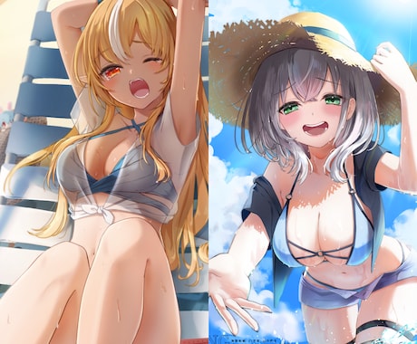 やわらか笑顔が目を引く好印象イラスト描きます ＜価格改定＞格安でキラキラかわいい女の子をお届けします！ イメージ2