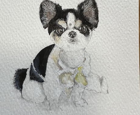 犬や猫の絵を描きます 画像からえんぴつや顔彩で絵を描きます。 イメージ2