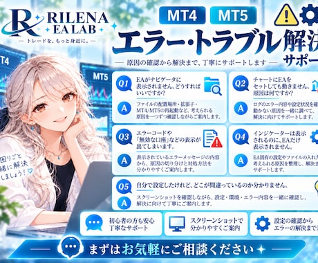 MT4・MT5のEAトラブルをサポートします イメージ1
