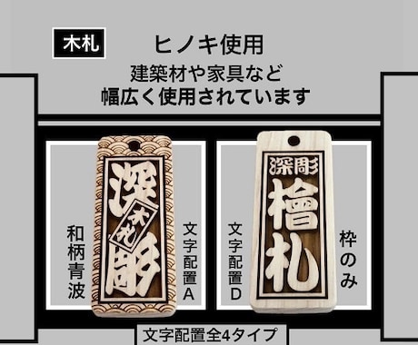 木札❗️人気のスタンダードタイプ　お名前入ります お祭りシーズン近いです！今年は新しい札で参加してみませんか イメージ2